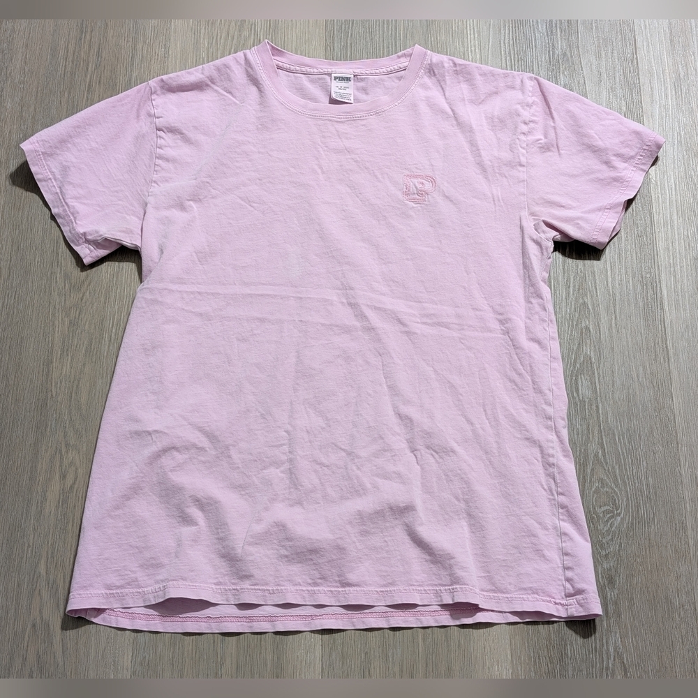 PINK Victoria's Secret Light Pink T-Shirt - XS - Preloved